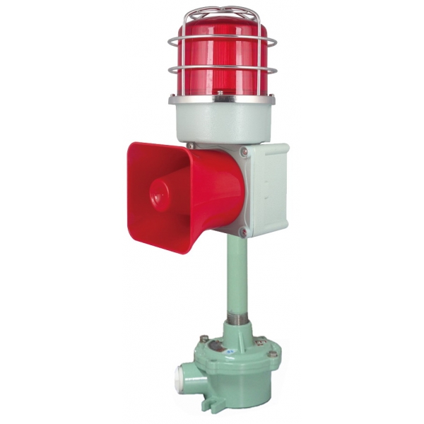 CSFTDL重负荷,船舶用声光报警器,语音声光报警器,港口,码头,带不锈钢防护网罩船用声光报警灯