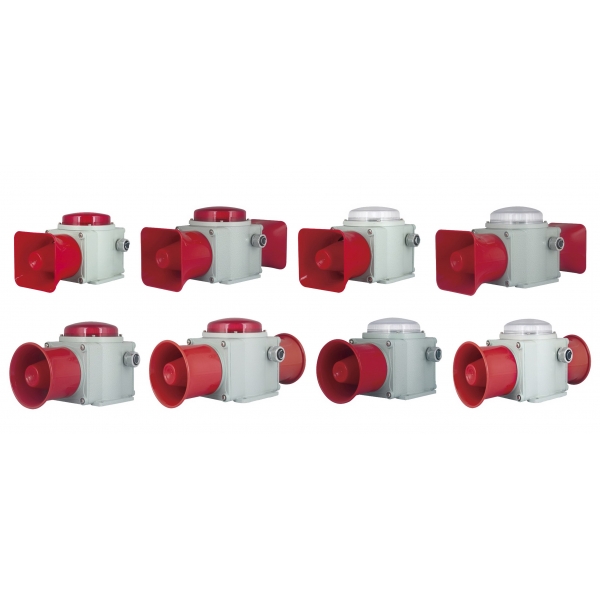 SCRSAL矮灯罩铸铝型 重负荷 LED长亮/闪亮 工业用声光报警灯 船用声光报警器