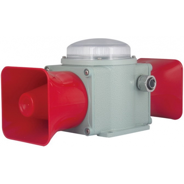 SCRSWAL3 壁装式,单灯三色多音调 铸铝 重负荷 船用声光报警器 语音声光报警器