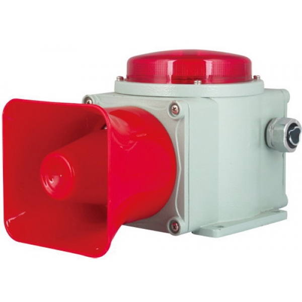 SCRSAL矮灯罩铸铝型 重负荷 LED长亮/闪亮 工业用声光报警灯 船用声光报警器