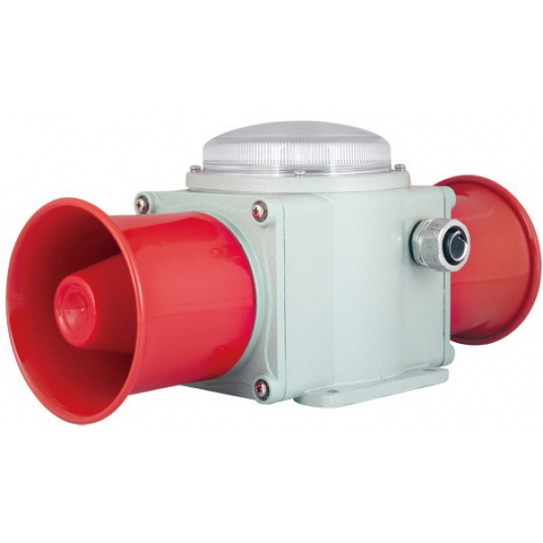 SCRSAL矮灯罩铸铝型 重负荷 LED长亮/闪亮 工业用声光报警灯 船用声光报警器