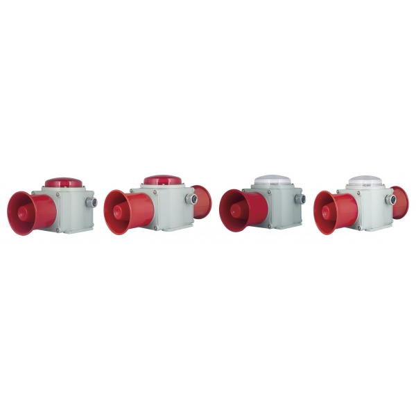 SCRSAL矮灯罩铸铝型 重负荷 LED长亮/闪亮 工业用声光报警灯 船用声光报警器